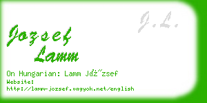 jozsef lamm business card